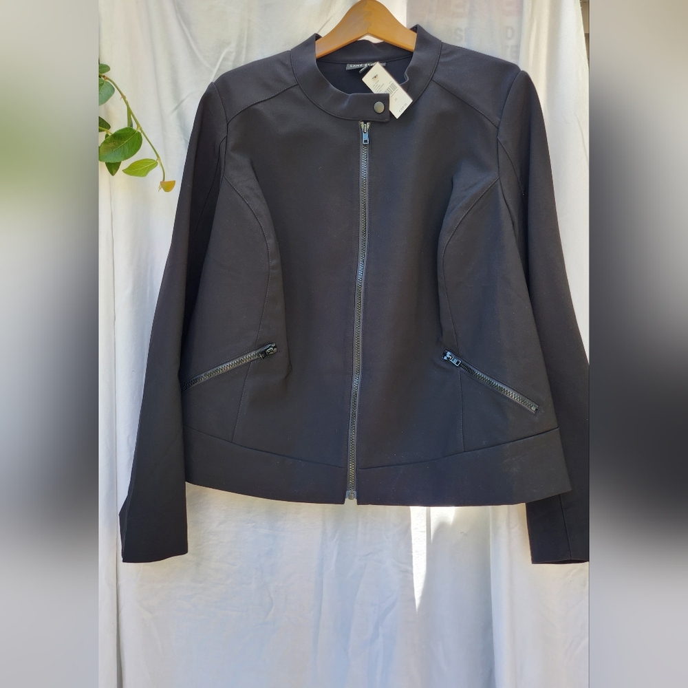 Lane Bryant Ponte Blazer Zip Up Plus Size